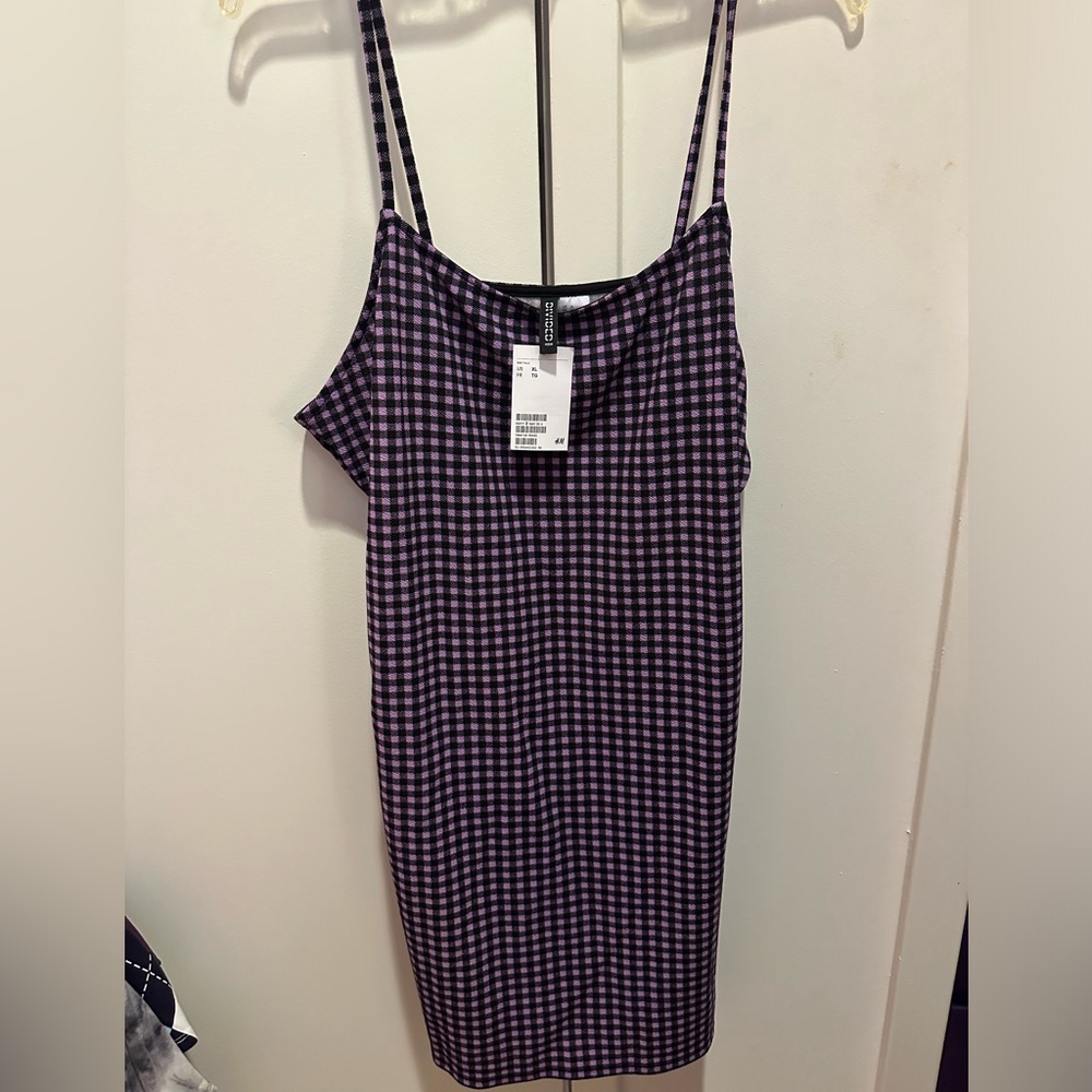 🆕 H&M Purple Plaid Dress ⬛️🟪